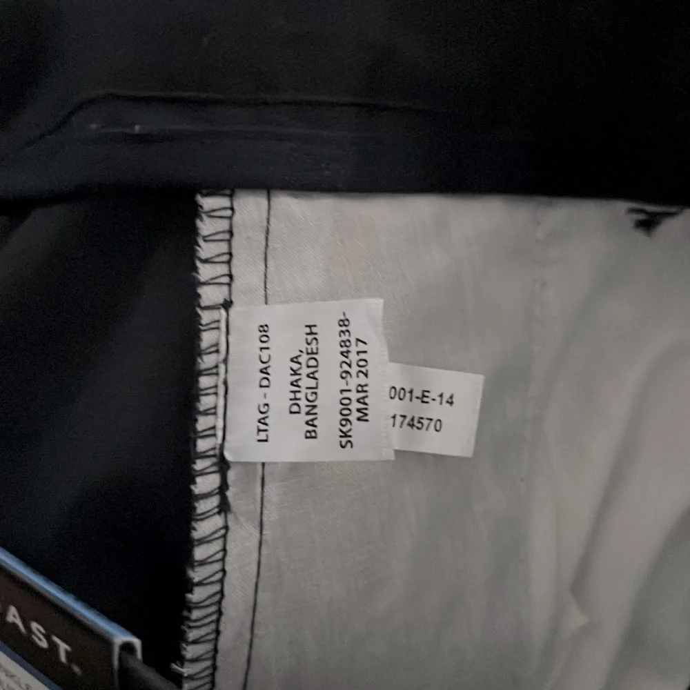 NWT French Toast Big Boys' Flat Front with Adjacent Waist, Navy, 14